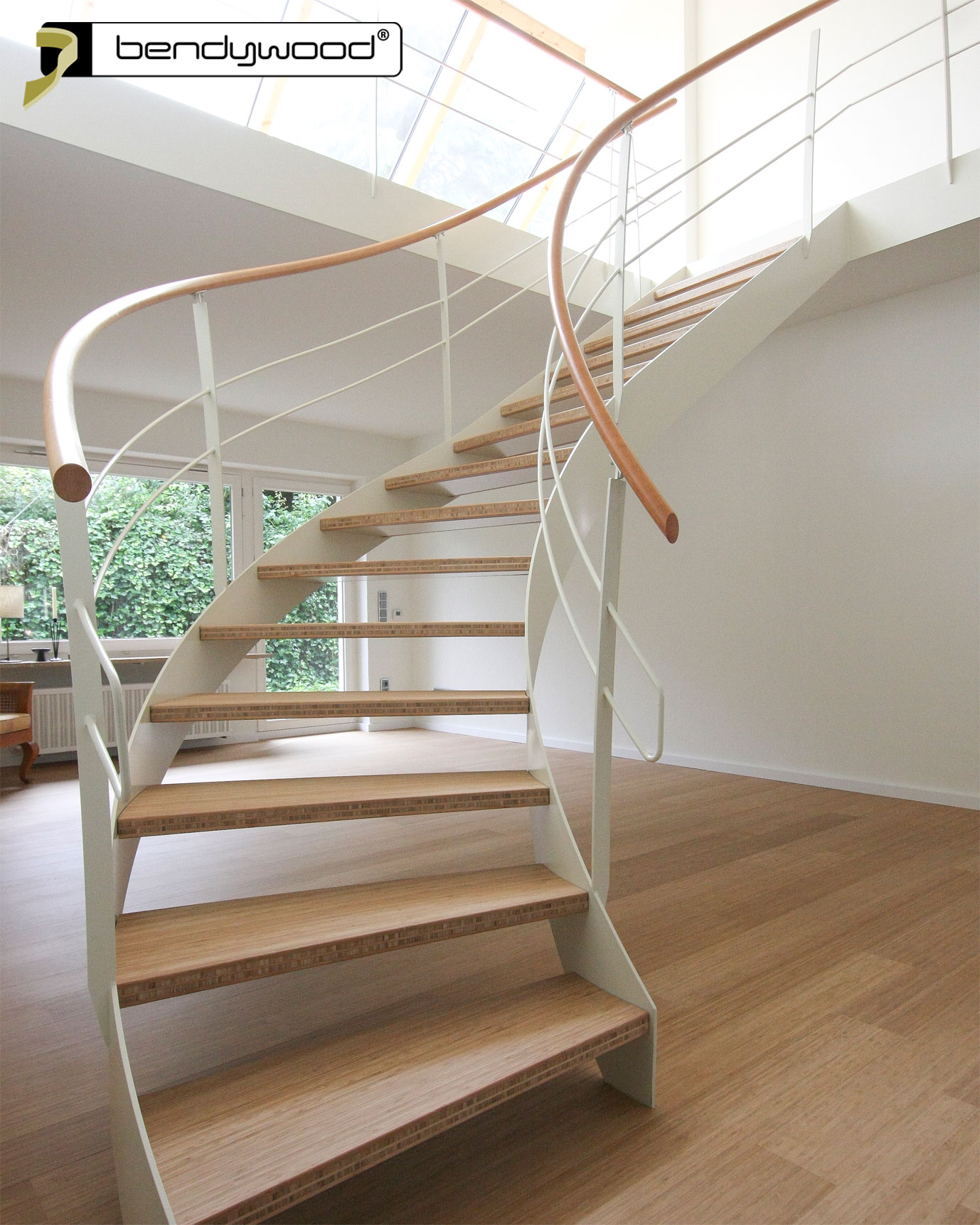 Corrimano rotondi 40mm in faggio Bendywood®