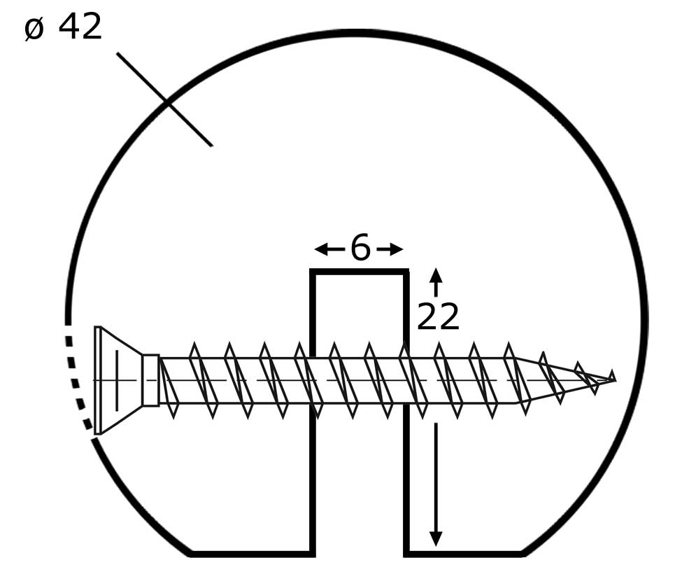 Croquis main courante avec rainure pour limon d'escalier en acier