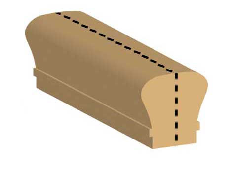 Profili corrimano omega Bendywood® 3D